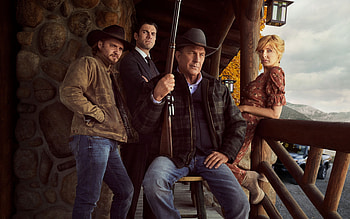Kelly Reilly, Yellowstone poster, Main characters, Kevin Costner HD wallpaper
