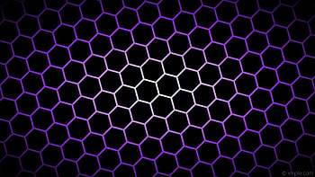 black glow hexagon white purple gradient blue violet HD wallpaper