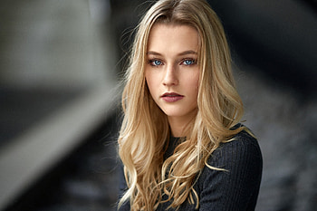 Blonde, lady, model, pretty, female HD wallpaper