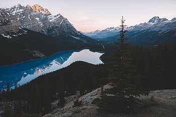 Nature, Trees, Sky, Mountains, Lake HD wallpaper