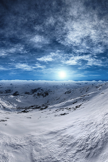 Tundra arctic mountains, Sunny day, 1440x2960 HD phone wallpaper