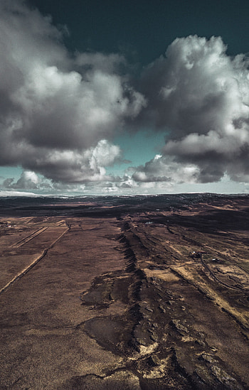 Landscape, Nature, Clouds, View From Above, Relief, Irregularities HD phone wallpaper