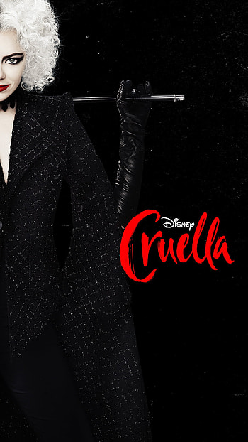 Cruella 2021, Disney movie , Femme fatale, Artistic backgrounds HD phone wallpaper