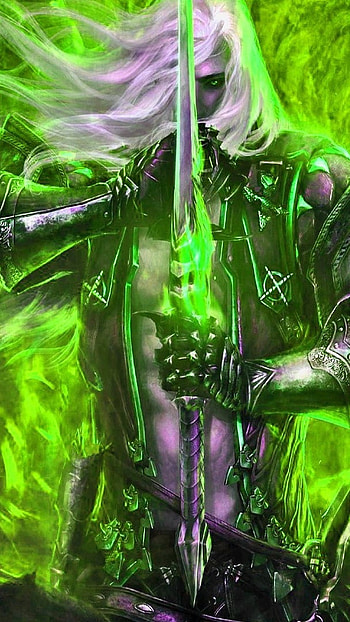 Best Devil, Castlevania Art, Green Background HD phone wallpaper