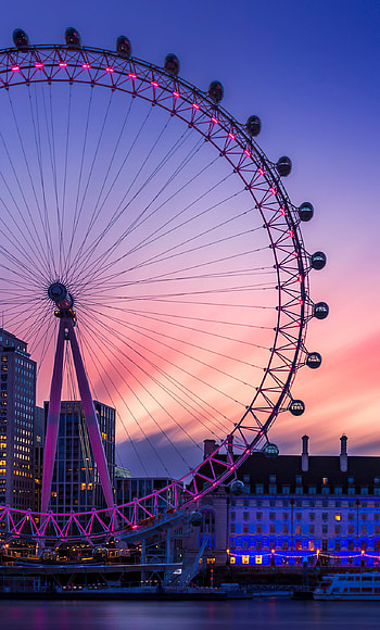 London Eye, dawn, 6 , Mesmerizing view HD phone wallpaper
