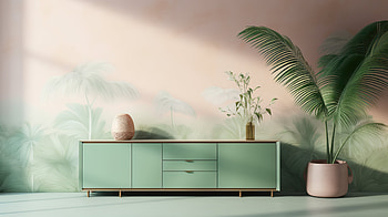 Green Aesthetic Indoor, green aesthetic, artistic, aesthetic, man made, room HD wallpaper