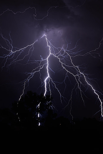 Lightning, Dark, Glow HD phone wallpaper