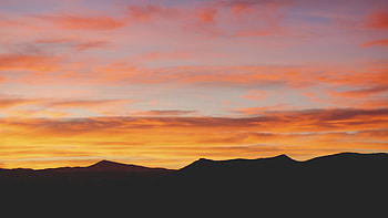Nature, Sunset, Mountains, Clouds, Horizon HD wallpaper