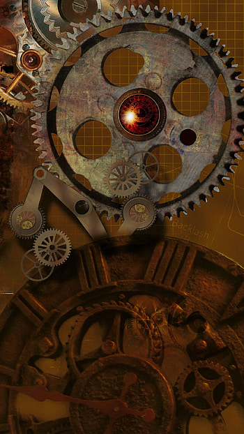 Assemblage, Steampunk Background HD phone wallpaper