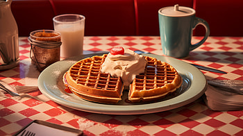Homestyle Waffle Breakfast Diner, diner, food, waffle HD wallpaper