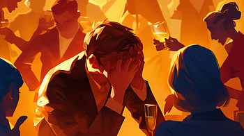 Solitude in Celebration - Sadness Amidst the Party, sad, depressed, party, emotions, celebration HD wallpaper
