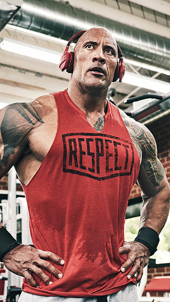 Dwayne Johnson, Powerlifting HD phone wallpaper