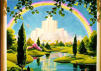 New Jerusalem, god, jerusalem, rainbow, glory, paradise, jesus, christ HD wallpaper