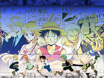 Straw Hat Pirates, nami, luffy, anime, zoro, ussop, sanji, gang HD wallpaper