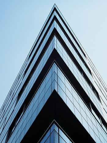 Sky, Building, Minimalism, Facade, Angle, Corner HD phone wallpaper