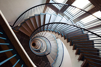 Miscellanea, Miscellaneous, Ladder, Stairs, Spiral, Twisting, Torsion, Railings, Handrail HD wallpaper