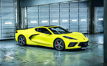 Chevrolet Corvette Stingray, , JP-spec, 2021 cars, supercars, garage, Chevrolet Corvette C8, 2021 Chevrolet Corvette, yellow Corvette, american cars, Chevrolet HD wallpaper