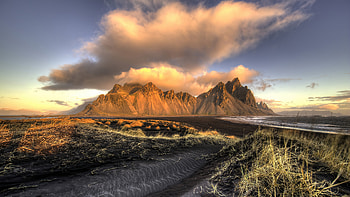 Iceland, nature, Vestrahorn HD wallpaper