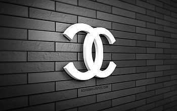 Chanel 3D logo, , gray brickwall, creative, brands, Chanel logo, 3D art, Chanel HD wallpaper
