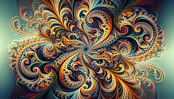 Abstract Swirl Fractal, fractal, Abstract, colorful, design, swirl HD wallpaper