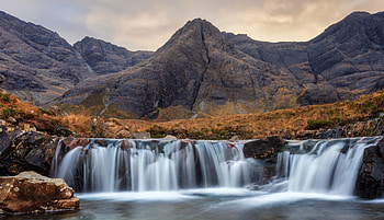 Fairy Falls, Scotland, waterfalls, nature, scotland, mountains HD wallpaper
