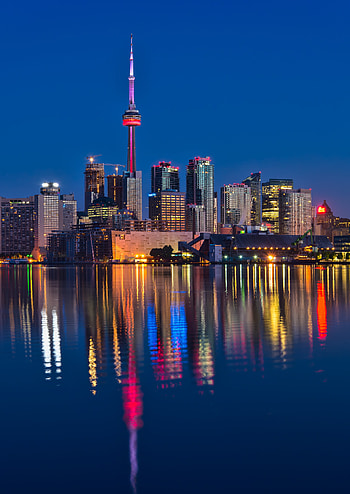 Toronto Skyline, Stunning night , Best graphy spots, Nighttime cityscape HD phone wallpaper