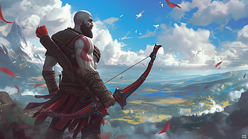 Kratos Epic Landscape - God of War, video game, God of War, Kratos (God Of War) HD wallpaper