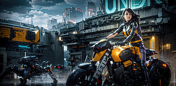 Biker Girl , scifi, biker, artist, artwork, digital-art, artstation HD wallpaper