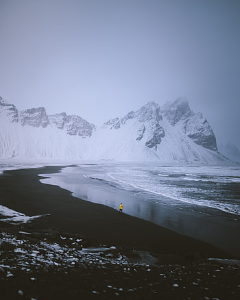 Iceland, Nature, Snow, Coast, Loneliness, Glacier HD phone wallpaper