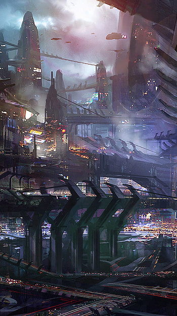 Sci Fi City Android ... HD phone wallpaper