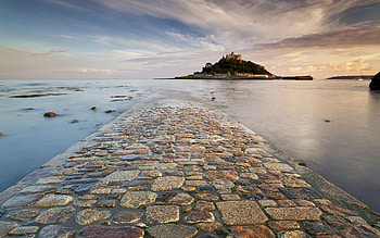 Cornwall, Religious, Monastery, Castle, England, Landscape, Sea HD wallpaper
