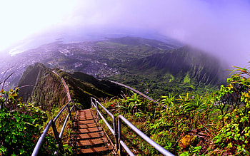 Haiku Stairs, Oahu Hawaii, Haiku , Stairway to heaven HD wallpaper