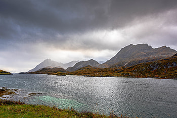 Nature, Sky, Mountains, Rocks, Lake, Relief HD wallpaper