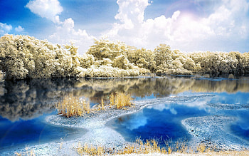 Landscape, Nature, Rivers, Sky, Clouds, Forest, Color, Colors, Freshness HD wallpaper