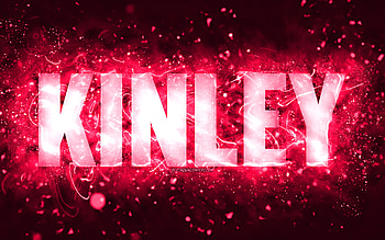 Happy Birtay Kinley, , pink neon lights, Kinley name, creative, Kinley Happy Birtay, Kinley Birtay, popular american female names, with Kinley name, Kinley HD wallpaper