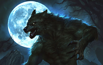 Night, The moon, Claws, Intense transformation HD wallpaper
