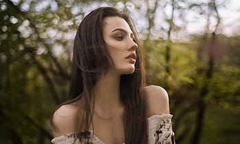 Girl Long Straight Girl Looking Away , girls, model HD wallpaper