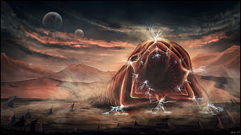 Artwork, Dune Worm HD wallpaper