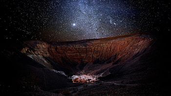 Ubehebe Crater, Death Valley National Park, California, USA HD wallpaper