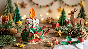 Christmas Candle — Gift-Wrapped Holiday Glow, Christmas Decorations HD wallpaper