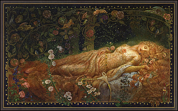 Sleeping Beauty, art, fantasy, yellow, blnde, girl, illustration, kinuko y craft HD wallpaper