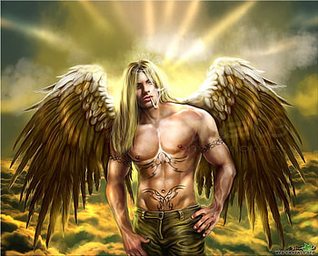 Golden Wings, tattoo, wings, gold, fantasy HD wallpaper