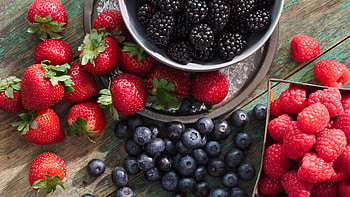 Blackberry, blueberry, and raspberry, Berries HD wallpaper