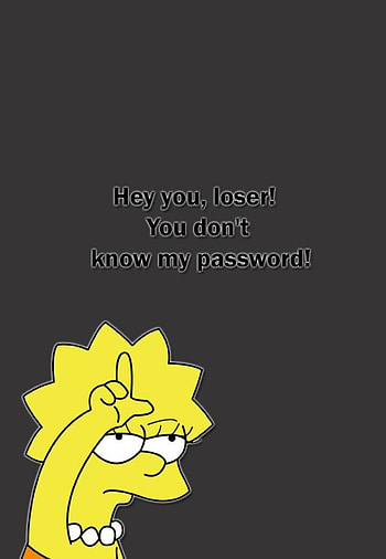 Don't Know Password, Lisa Simpson, Simpsons HD phone wallpaper