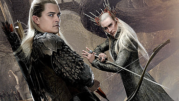The Hobbit: An Unexpected Journey (2012), afis, lee pace, man, poster, an unexpected journey, orlando bloom, elf, the hobbit, fantasy, king, movie, actor, thranduil, legolas HD wallpaper