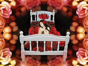 Bed of Roses - for my dear friend Alba 25, model, people, bed, roses HD wallpaper