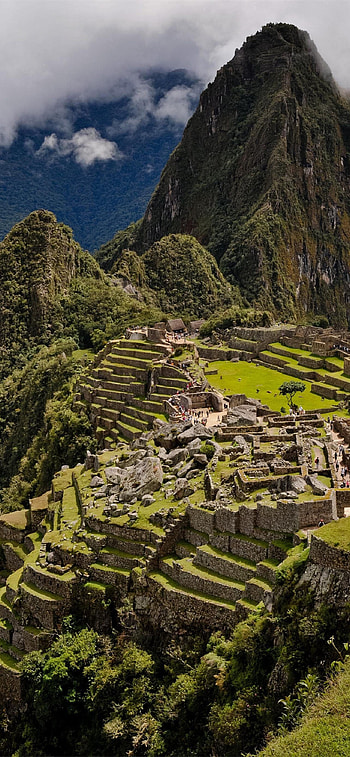 Machu Picchu, Ancient ruins, Majestic mountains, Iconic landmark HD phone wallpaper