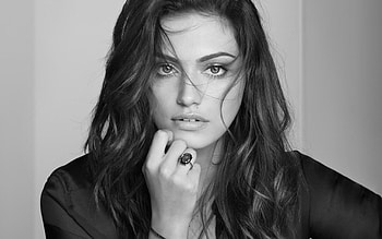 Phoebe Tonkin, actress, face, monochrome HD wallpaper