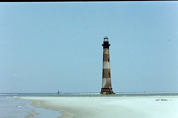 Morris Island Lighthouse, lighthouse, morris island, ocean, beach HD wallpaper