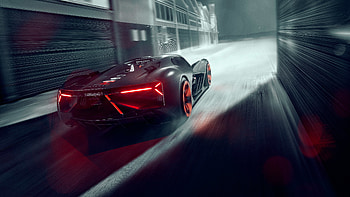 Rear, taillight, Lamborghini Terzo Millennio HD wallpaper